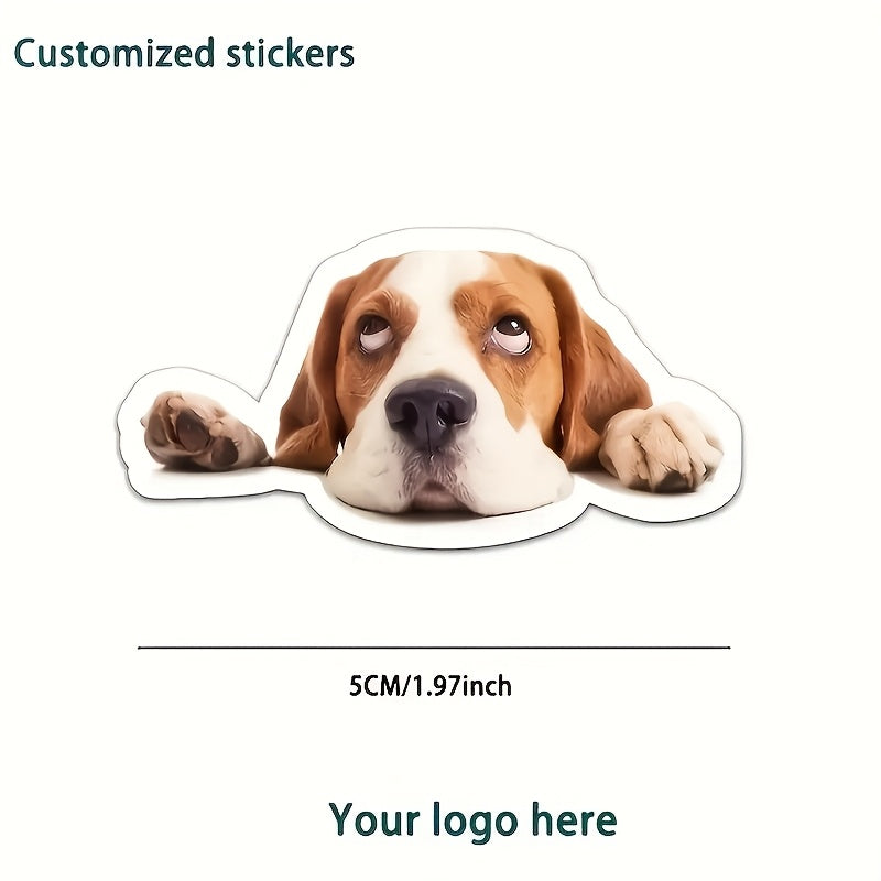 TEMU 50-100-200-300-400-500pcs Customizable Waterproof Stickers - Personalized Labels, Smooth Glossy Finish, Irregular Single Shape - For Use,