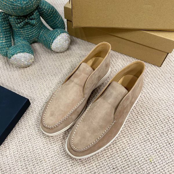 loro piana Summer Charms Loro Walk Loafers Casual shoes mens Womens Round Toe Mental Decor Chic Designer Luxury Flats Slip on Thick Sole buc