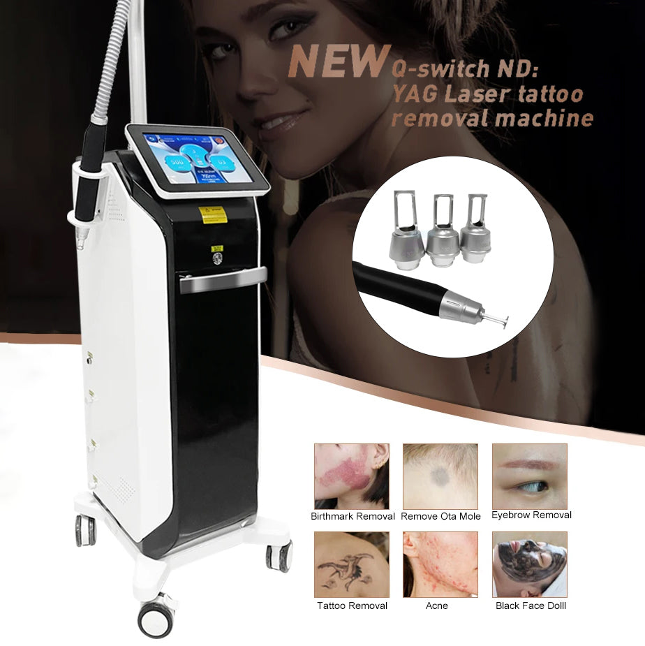 Risk-free Carbon Peeling Black Doll Picosecond Nd Yag Laser Tattoo Removal Coffee Spot Removal Pico Beauty Machine For Skin Whitening