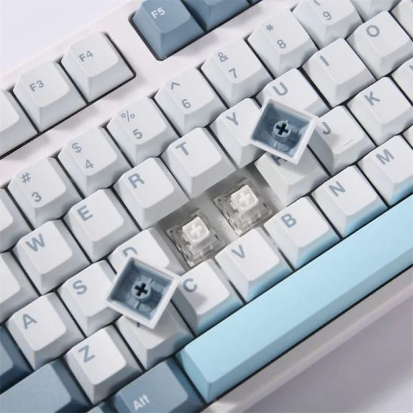 GMK Clone Keycaps Blue Samurai Wahtsy Arctic Double Shot Cherry Profile ABS 172 Keys Yuru Shoko For Mechanical keyboard