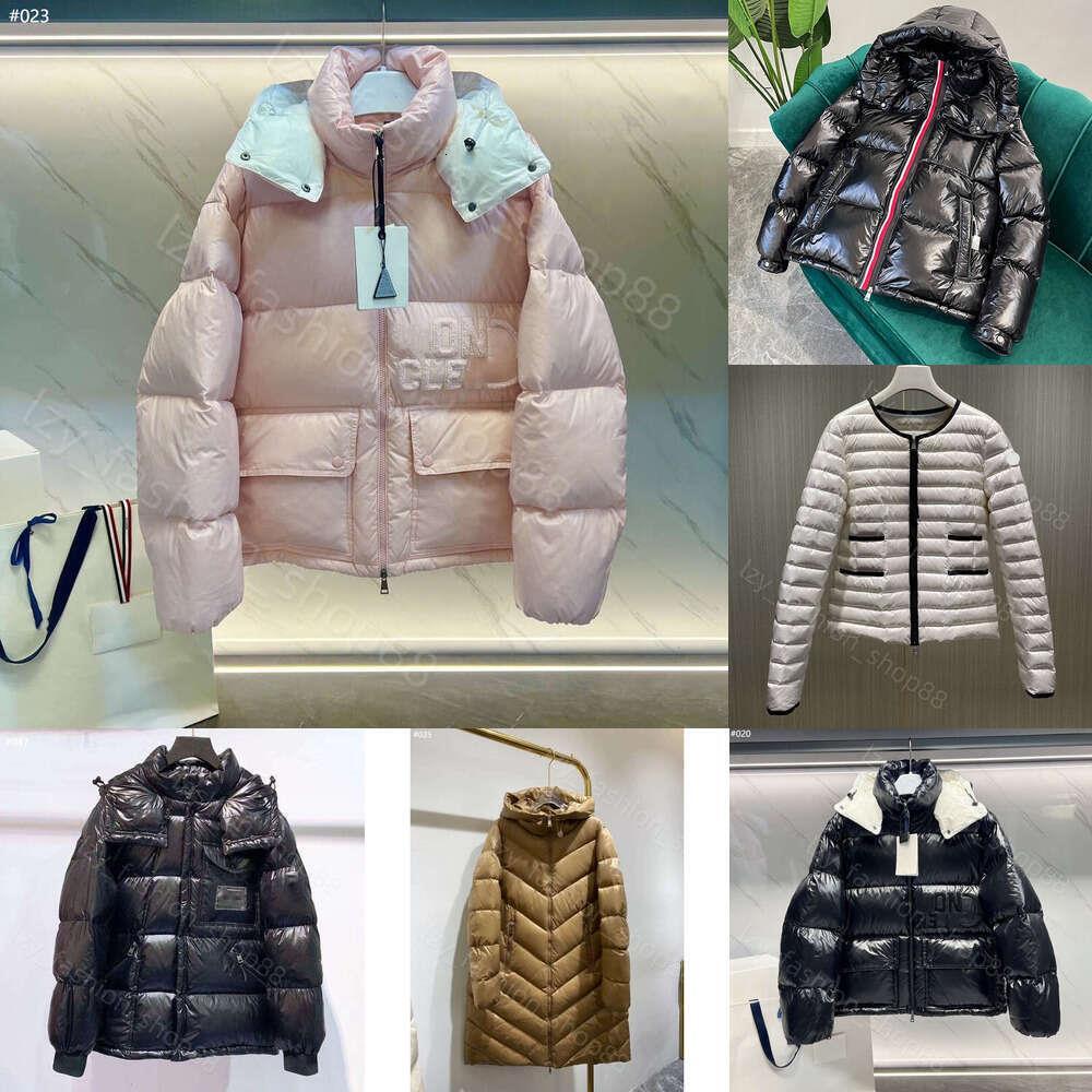 Womens Jacket down parkas embroidered badge stand collar hooded Designer women Down jacket Winter thickened warm loose Puffer Jacket bread jackets C