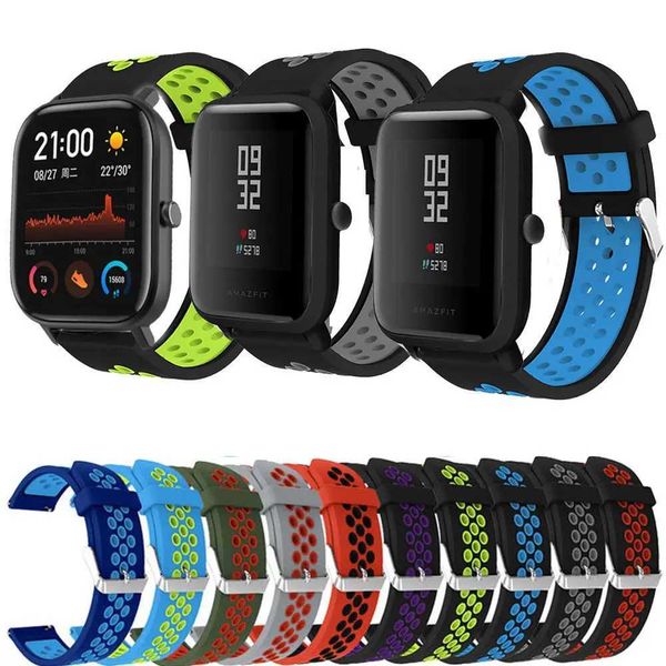 High Quality Silicone sports wristband for Huami Amazfit BIP youth-BIP lite wristband used for Huami Amazfit GTS-GTR 42mm bracelet O241115