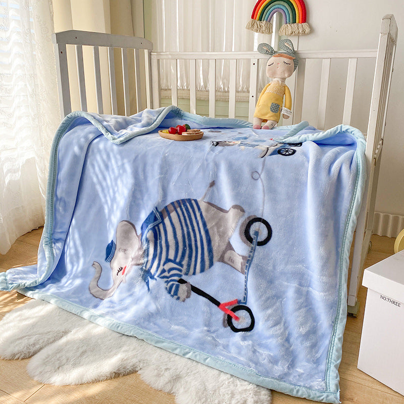New designer Children&#039;s blanket Rasher blanket cartoon double sided skin friendly warm cloud blanket Baby and toddler blankets warm and comfort