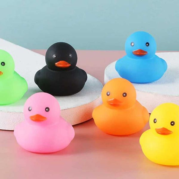 Baby Bath Toys Cute Little Yellow Duck Bath Toys Bathroom Bath Swimming Water Toy Soft Floating Rubber Duck Squeeze Sound Toy Y250120