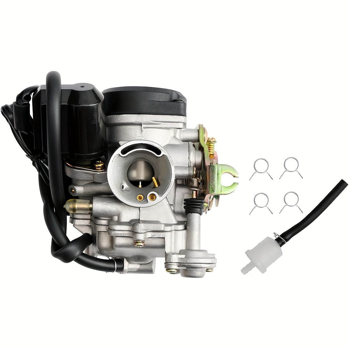 TEMU Pd18j Carburetor, Compatible With Moped Engines Gy6 49cc 50cc 139qmb 139qma Go Kart Scooter Moped Atv Manifold Intake 18mm Carb