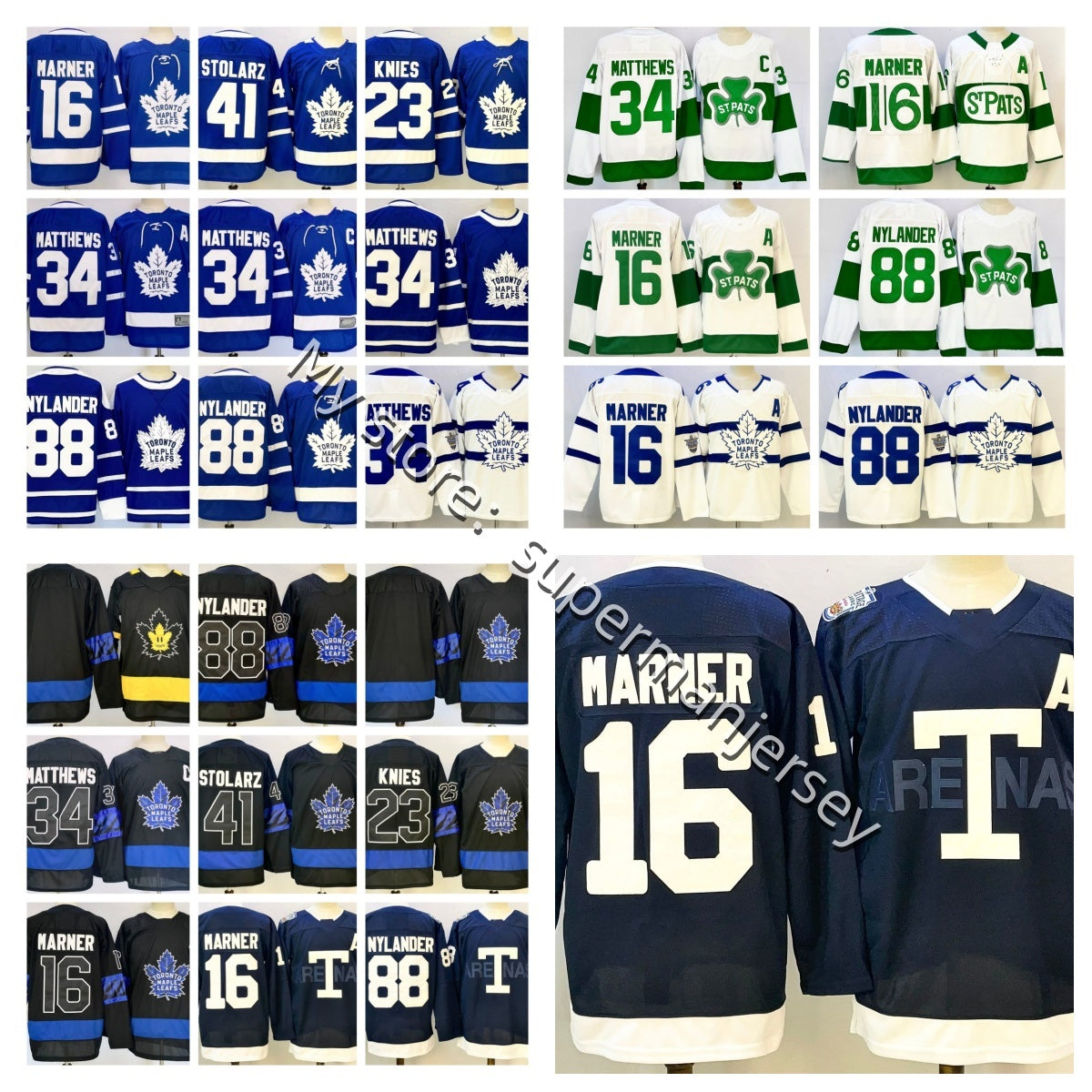 AustonS MatthewsS torontoS Hockey Jersey maple leafs jersey William Nylander Marner John Tavaress Max Domi Morgan Rielly Dakota Joshua Matthew Knies