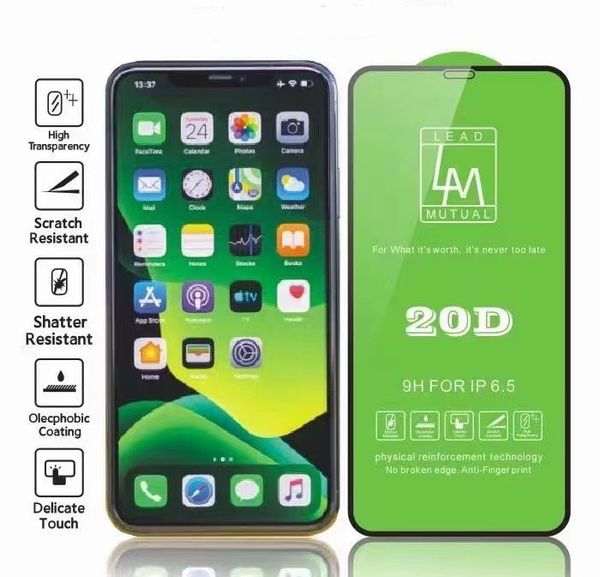 Anti-Static Screen Protector 20D Tempered glass Curved Edge For iPhone 16 15 14 13 12 PRO Samsung s21 s22 s23 a54 A13 A23 A33 A53 A73 A12 A2