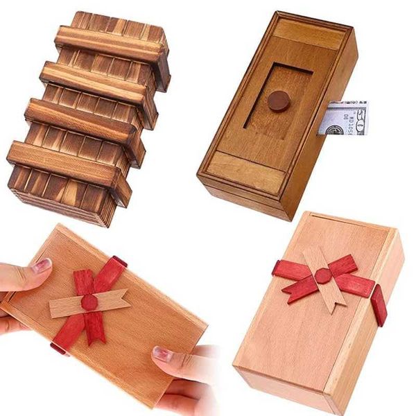 3D Puzzles Magic Baffling Wooden Secret Puzzle Box 3D Brain Teaser Game Very Difficult Gifts For Adult Children Juegos De Inteligencia H2411