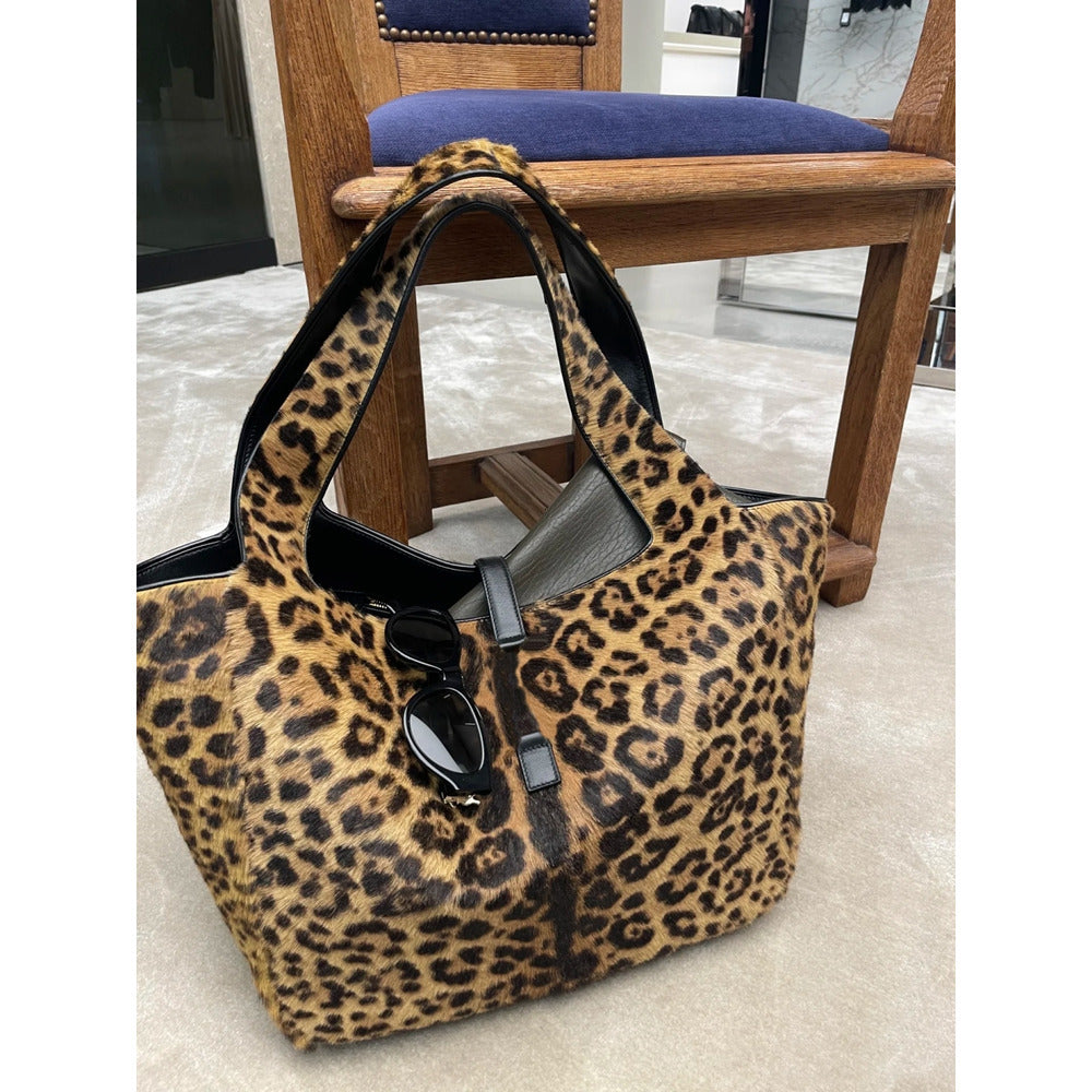 Shoulder Bags Women Bea Tote Handbag Large Capacity Totes Top Quality Grained Pony Hair Suede Leather Crossbody Shopping Shoulder Bags