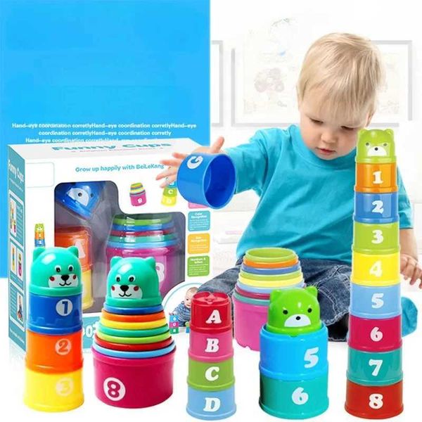 Kid Brain Response Battle Fold Cup Hand Speed Competition Fold Cup Baby Stack Game Early Education Puzzle Train Board Games Toy LX241024