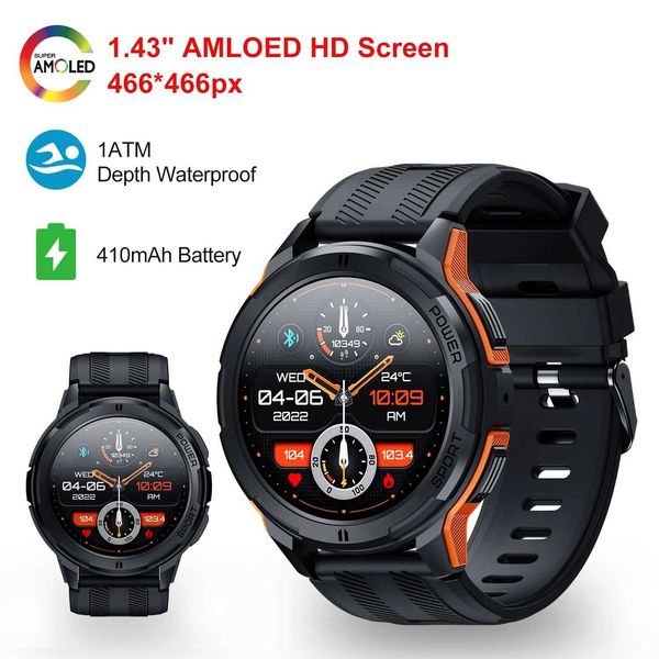 Smartwatch C25 Outdoor Sports Smart Watch For Men 1.43Inch AMLOED Sn 1ATM Waterproof Call Fitness Heart Rate Smartwatch Women Z241026