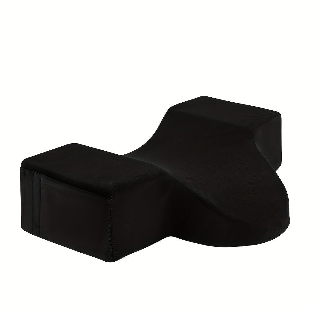 TEMU Eyelash Extension Pillow - Eyelash Pillow, Neck And Back Support, Ergonomic Eyelash Bed Pillow, Velour Pillowcase, Pockets On