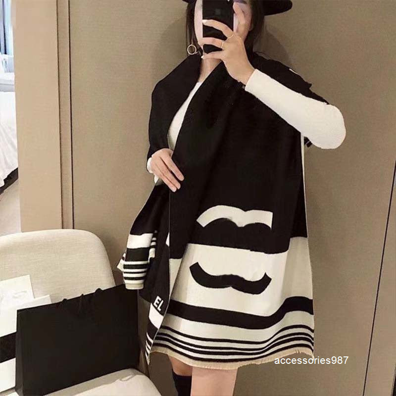 Scarves Women Designer Scarf Autumn Winter Cashmere Warm Shawl Outdoor Travel Letter Scarves Wraps Casual 175CM