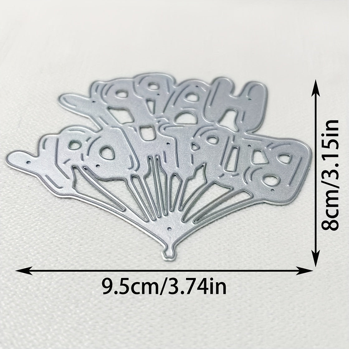 TEMU 1pc Happy Birthday Metal Die Cut, Diy Scrapbooking Embossing Stencil, Handmade Greeting Card Making Metal Cutting Dies, Gift Card Making Tools