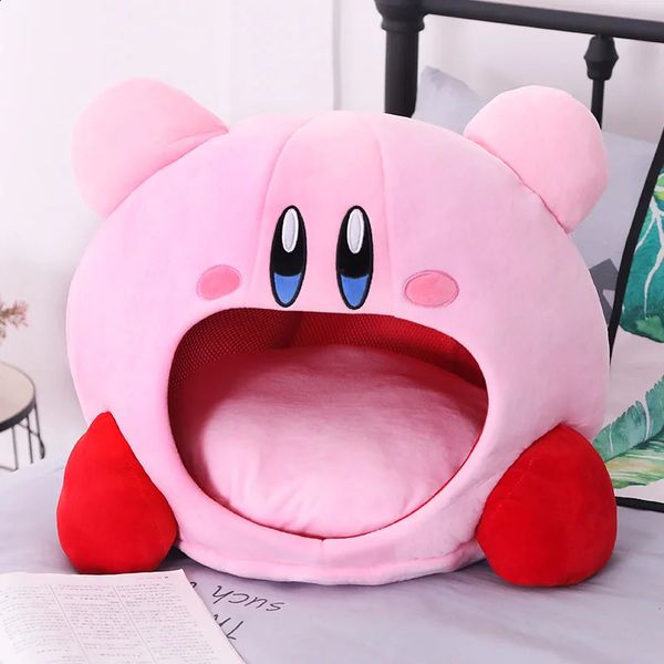 Kirbys plush dolls fun nap pillows soft pet cat nests Kawaii stuffed toys beds decorations cute childrens gifts 241017