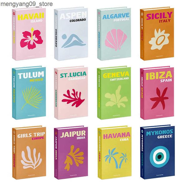 Other Home Decor Colorful Decorative Books for Rooms Vacation Style Fake Books Decorations Coffee Table Ornaments Home Additional Decoration