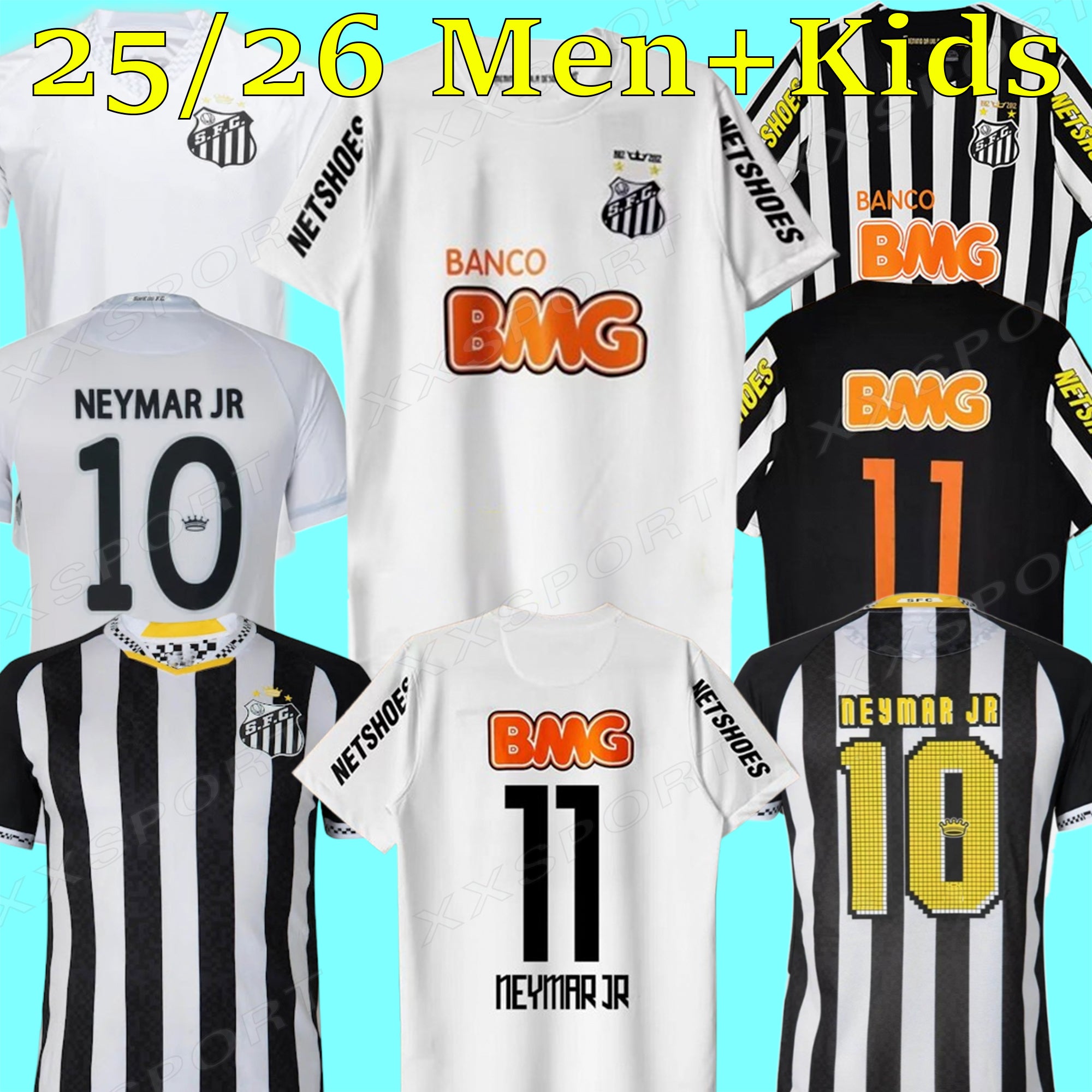 1912 2011 2012 2013 Santos retro soccer jerseys 11 12 13 NEYMAR JR Ganso Elano Borges Felipe Anderson vintage classic football men and kids shirts j