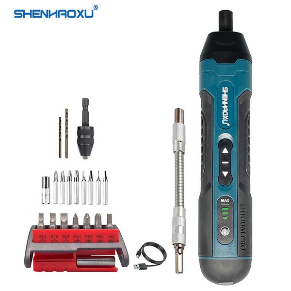 Screwdrivers Cordless Electric Screwdriver Rechargeable 1300mah Lithium Battery Mini Drill 3.6V Power Tools Set Household Maintenance Repair