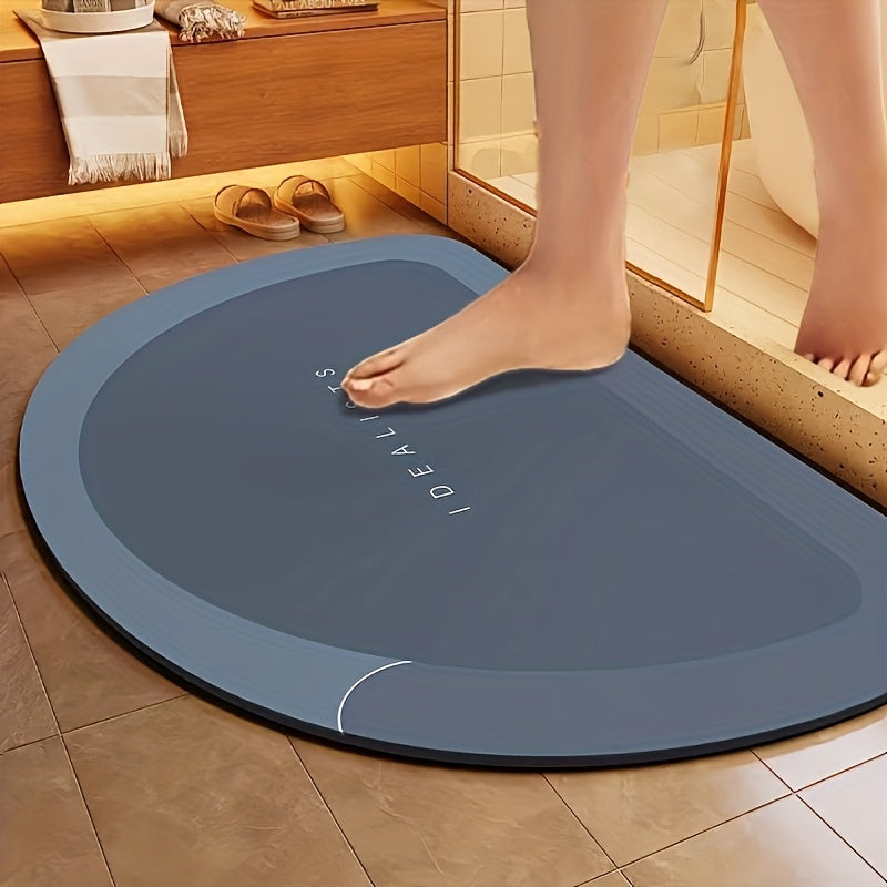 TEMU 1pc Super Absorbent And Non-slip Bath Mat - Quick-drying, Diatomaceous Earth Design, Suitable For Showers, Bathtubs, Laundry Rooms, And Entryway
