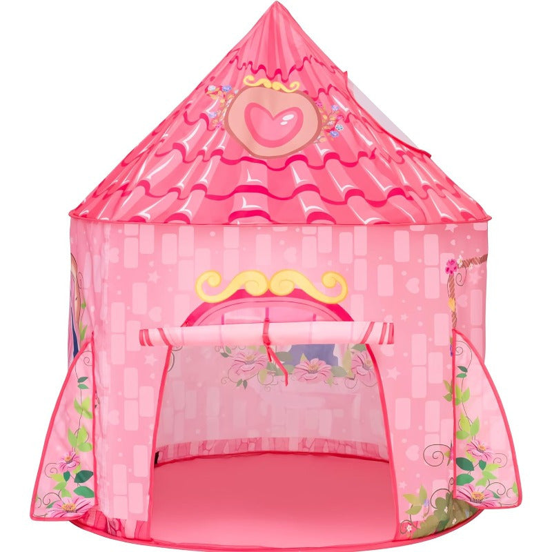 TEMU Princess Castle Play Tent For Kids Age 3+ With Fairy Lights & Swing - ' Tent With Heart Cutouts, Durable Fabric Indoor-outdoor Playhouse, Easy