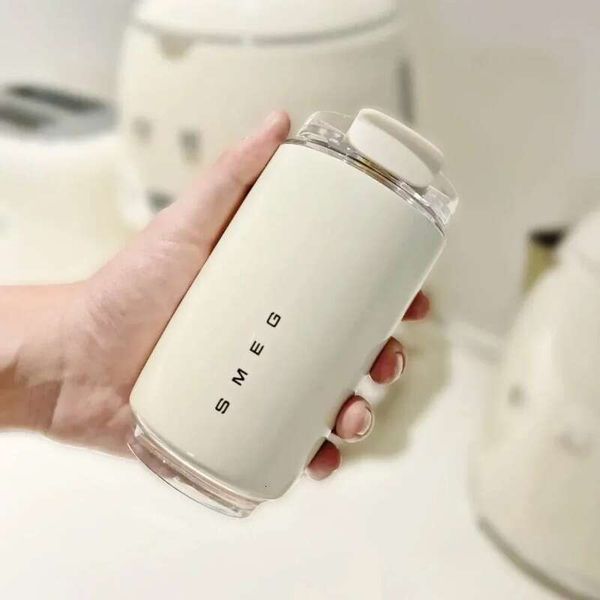 Tumbler 2024: Insulated Milky White Coffee Thermos Mug, Stainless Steel Travel Water Bottle