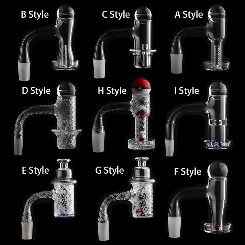 Halo Full Weld Beveled Edge Terp Slurpers Quartz Blender Banger Vortex Nails With Glass Terp Slurper Set For Water Bongs Dab Rigs