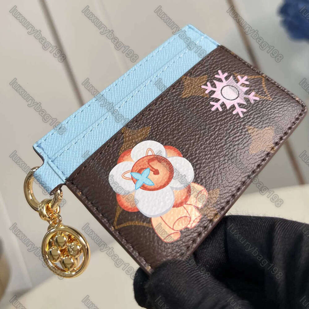 Designer Wallet Brand Charms Card Holders For Christmas Men Women S Designers Bags Totes Handbag Snow Show Petula Wallet Messenger Purse Pouch