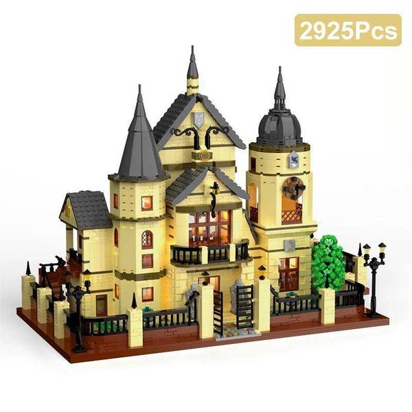 Blocks 2925Pcs City Series Magic Academy Street View School Model Building Blocks Architecture Villa Mini Bricks MOC Toys Children Gift Y241