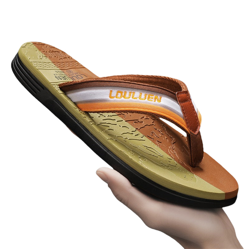 2024 Summer Men&#039;s Slippers Beach Outdoor Sandals Men Flip Flops Comfortable Slides Casual Shoes Men Non-slip Home Slippers 39-45