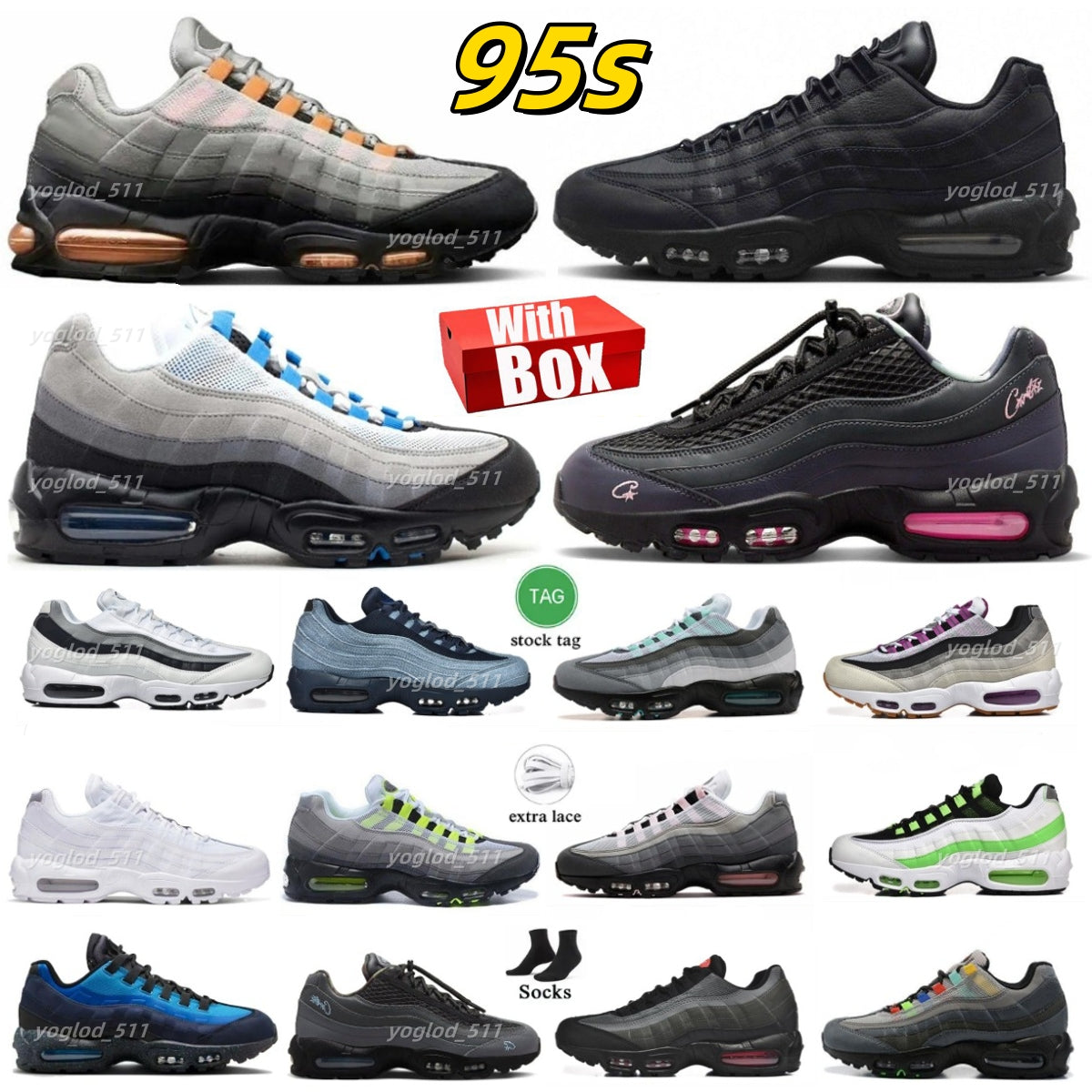 95s 95 Men shoes Running Shoes Big Bubble Blue Spark Cactus Flower neon pink foam Bright Mandarin Levis Obsidian Storm C X Honey Black Trainers Spor