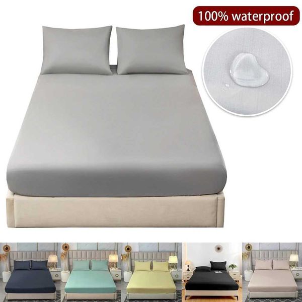 Bed Sheet Waterproof patch comfort pad protector with elastic rubber strap suitable for single and double sizes without pillowcases M241018