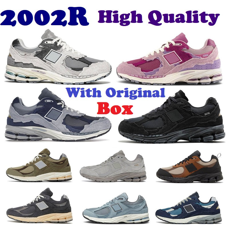 2002r Mens Womens Designer Casual Shoes Fashion Phantom Black Running Shoe Basement Beige Light Blue Rain Cloud Grey Protection Pack Sea Salt Pink S
