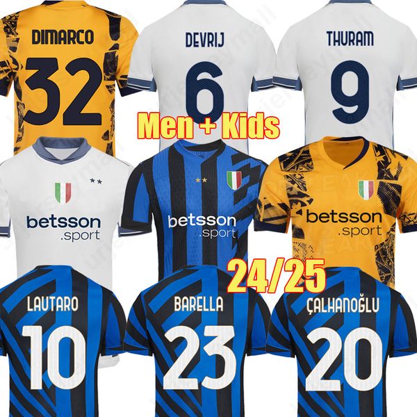24 25 TOP THURAM DUMFRIES soccer jerseys DIMARCO INter BARELLA LAUTARO FRATTESI SENSI football shirts 2024 new sponsor CALHANOGLU MIlANS men