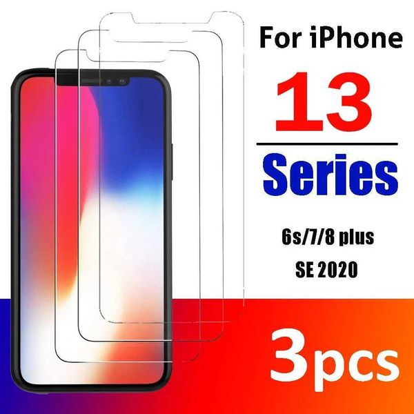 Cell Phone Screen Protectors 9H Tempered Glass Screen Protector for Iphone11 Pro Max X XS Max XR 6 7 8 Plus Screen Protectors 3pcs iPhone Fr