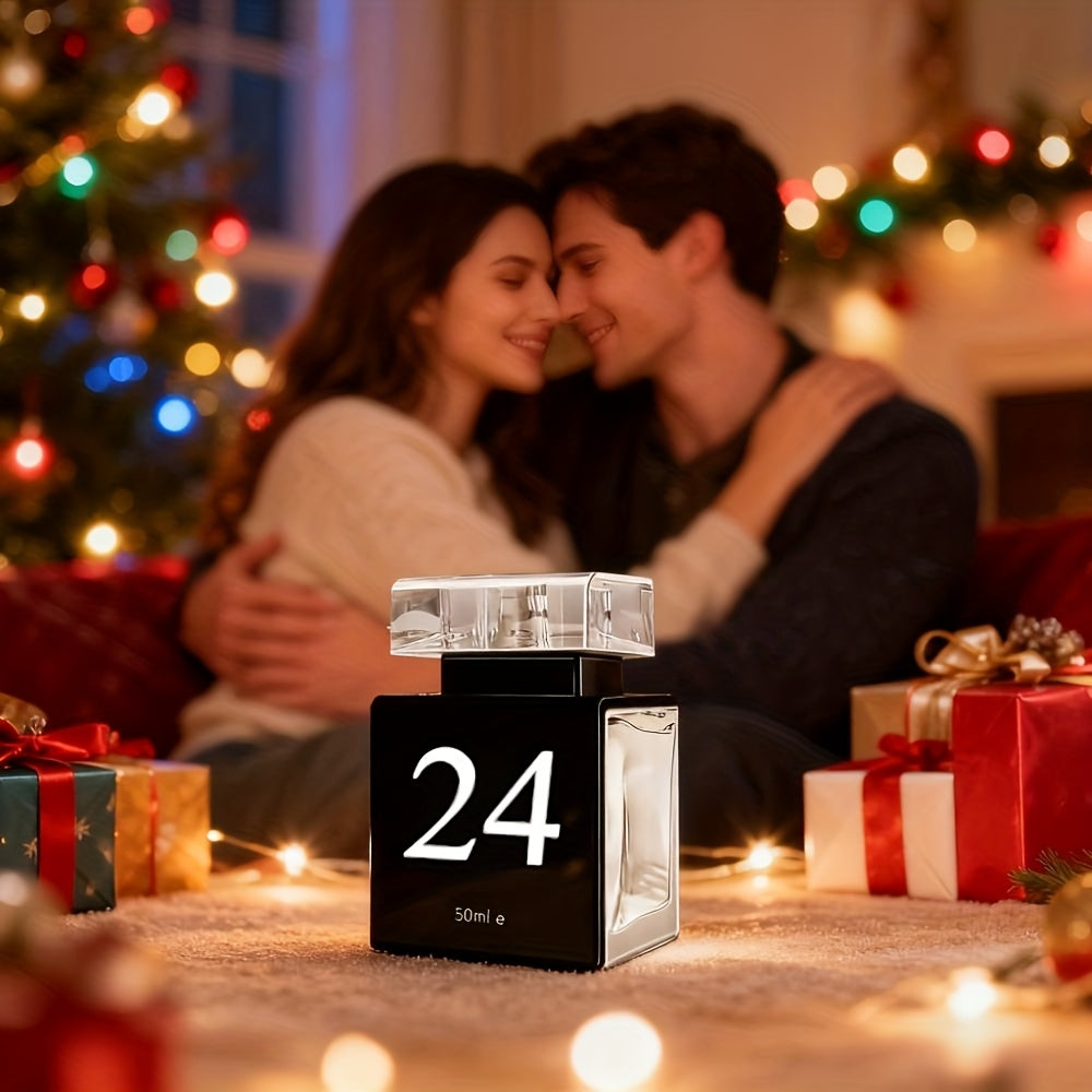 TEMU Happy Valentine's Day, 24 Men's Cologne, Amber Wood Scent, Luxurious Love Fragrance, Long-lasting , Ideal For Daily & Dating Use, Perfect