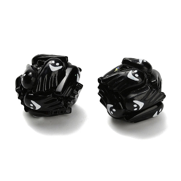 Halloween Theme Polymer Clay Rhinestone Beads with Resin