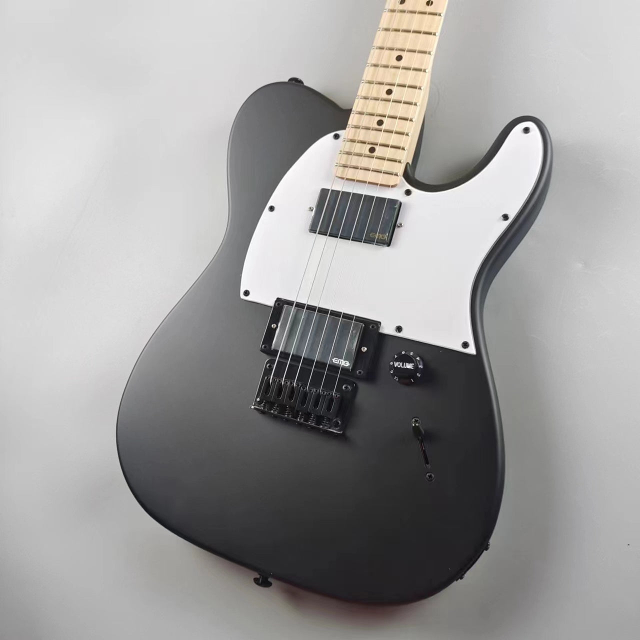 Tailai electric guitar, black matte High quality spot sale of signature jazz master 6-string electric guitar maple-neck matte black