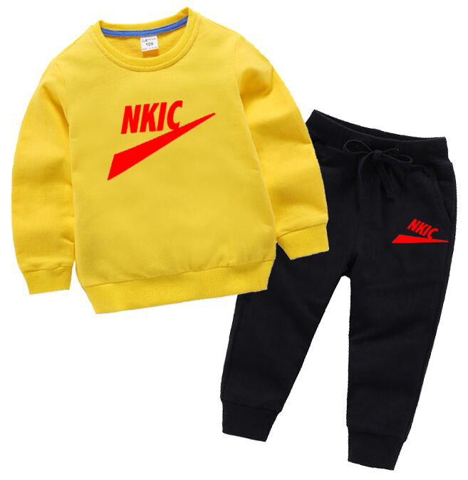 New Children Clothing Sets For Boys Long Sleeve Top Pants 2-Piece Set Autumn Suit Children&#039;s Clothing Apparel Outfit Brand LOGO Print