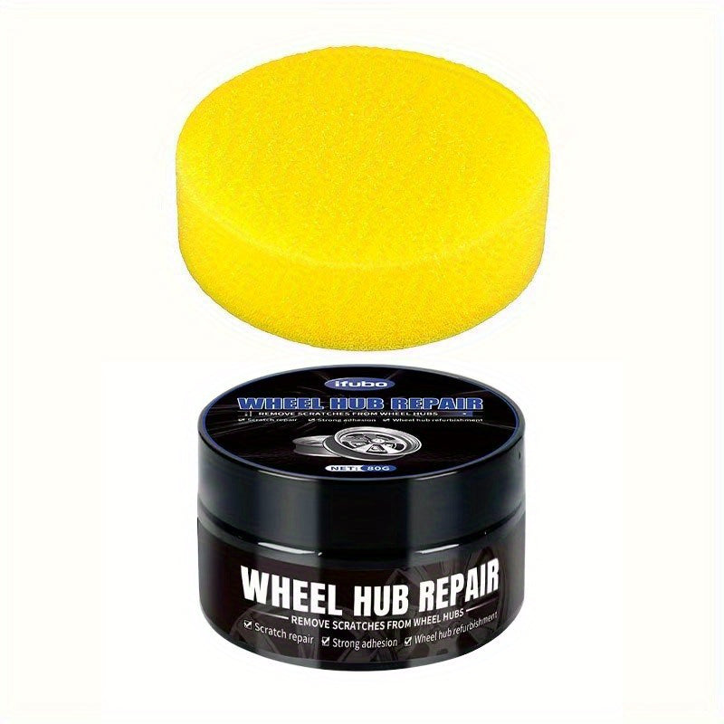 TEMU Automobile Wheel Scratch Reconditioning Paste, Tire Scratch Paint Repair Paste - Black And White Silvery Aluminum Alloy Wheel Chrome Plating