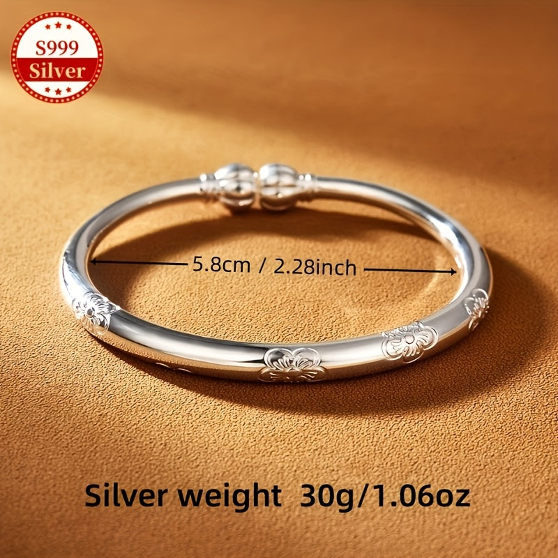 TEMU Tribal 925 Sterling Silver Bracelet, - 925pure Silvery Jewelry, Suitable For Women' And Gift , Ideal For , For All