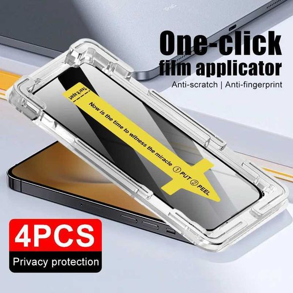 Cell Phone Screen Protectors 4Pcs Phone Screen Protector For iPhone 16 Pro Privacy Glass Smartphone Max 15 14 Plus Tempered Glass Protective