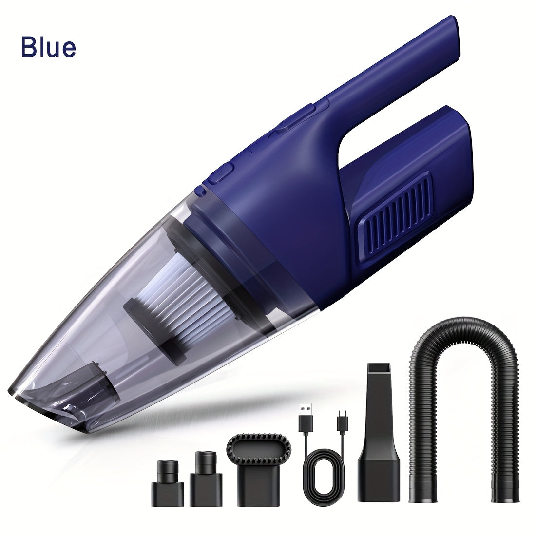 TEMU Car Vacuum Cleaner Cordless Vacuum Cleaner, 6000pa Powerful Portable Rechargeable Handheld Vacuum Cleaner, Lightweight Home Vacuum Cleaner Car