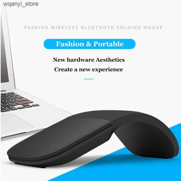 Mice Portable Wireless Bluetooth Arc Touch Mouse Foldable Ultra-thin Mute Ergonomic Computer Mice For Microsoft PC Laptop Office Use L240910