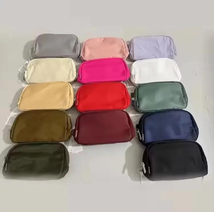 Fashionable Yoga Nylon Belt Waist Bags Bum everywhere in 25 Colors Sport Running Fanny pack Crossbody Shoulder Belt 7A quality Bag For Women Party G
