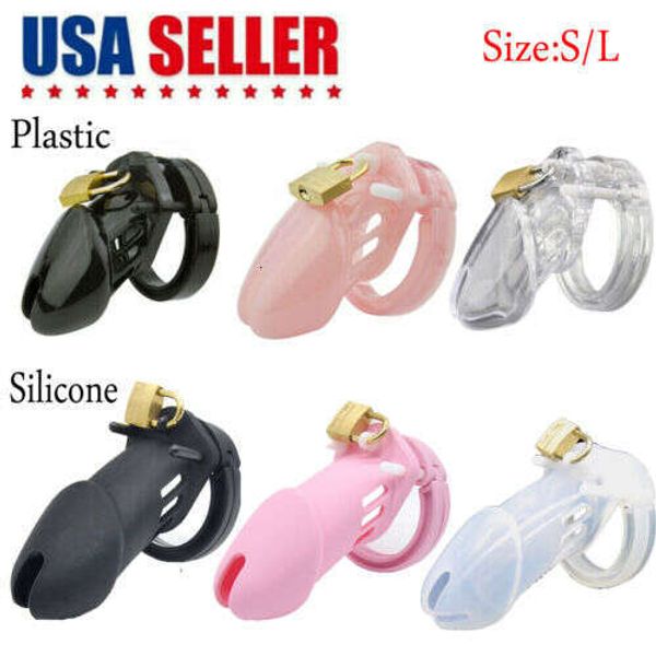 Plastic-Silicone Chastity Equipment Belt Small-Large Locking Belt Cage CB6000