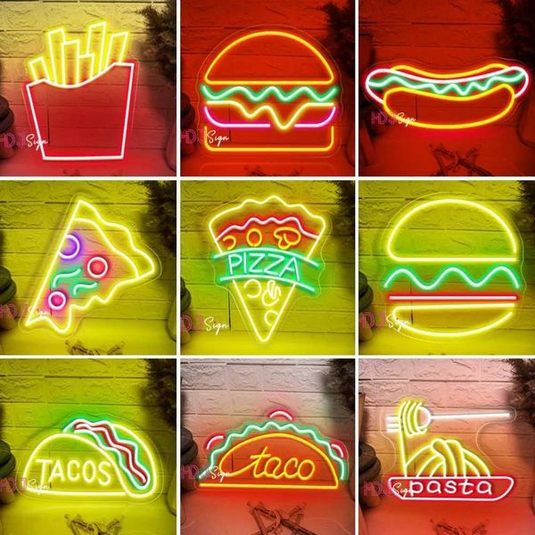 Chip neon lights LED lights French fries neon lights restaurant decorations walls neon lights LED signs fast food restaurants cinemas X24121
