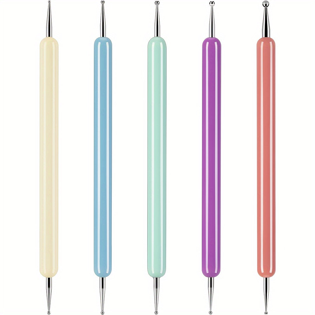 TEMU 1set5pcs Unpowered Plastic Sculpting Set, Embossed Lettering& Pattern Detailing, Multi-scene Decorative Pottery, Nail Art, Painting, And