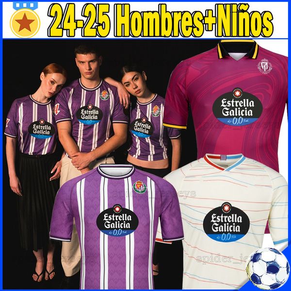 24 25 Real Valladolid Soccer Jerseys ASENJO SERGIO LEON 2024 2025 G.PLATA KENEDY Football Shirts MONCHU AMALLAH Hombres Ninos Men Uniforms k
