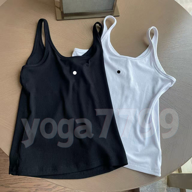 Yoga Ribbed Tank Top Women&#039;s Sports Vesy Yoga Top T-Shirt Yoga Short Slim Fit Casual Outfits Elastic Sports Knitted Tanks Sleeves Backless Soft