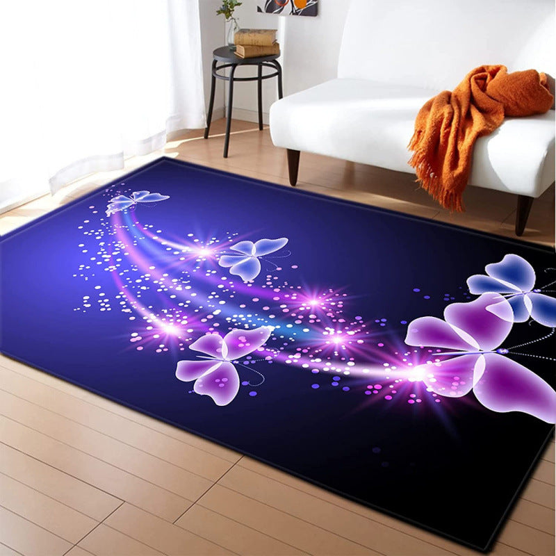 Living room carpet, butterfly creative decoration, sofa, coffee table, floor mat, bedroom bedside carpet, entrance mat